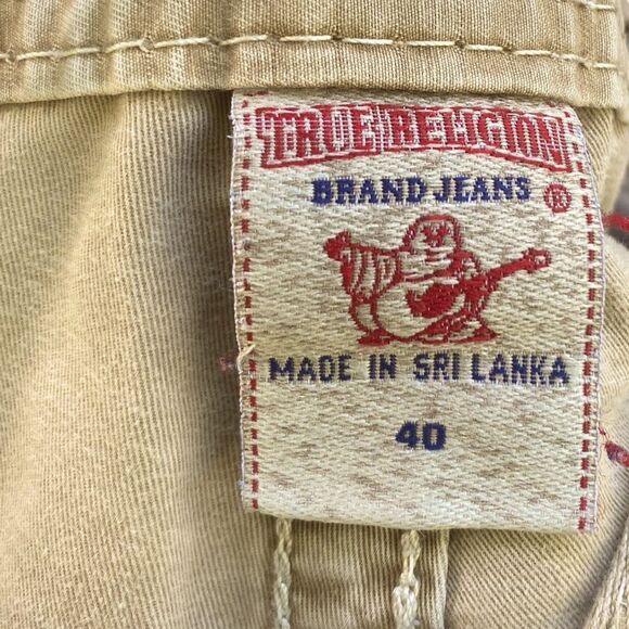 True Religion Tan Cargo Shorts for Men - Picture 7 of 7